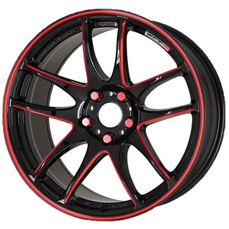 WORK EMOTION CR kiwami 1665+52 4H100 KURENAI(紅)  