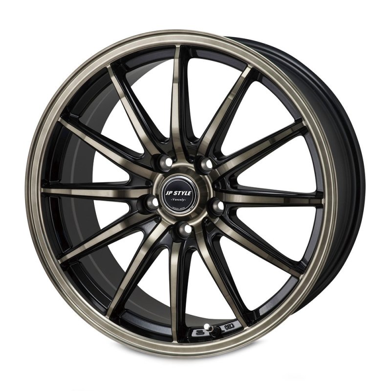 JP STYLE Vercely 1770+53 5H114.3 ﾌﾞﾗｯｸ&ﾌﾞﾗｯｸｸﾘｱﾎﾟﾘｯｼｭ 