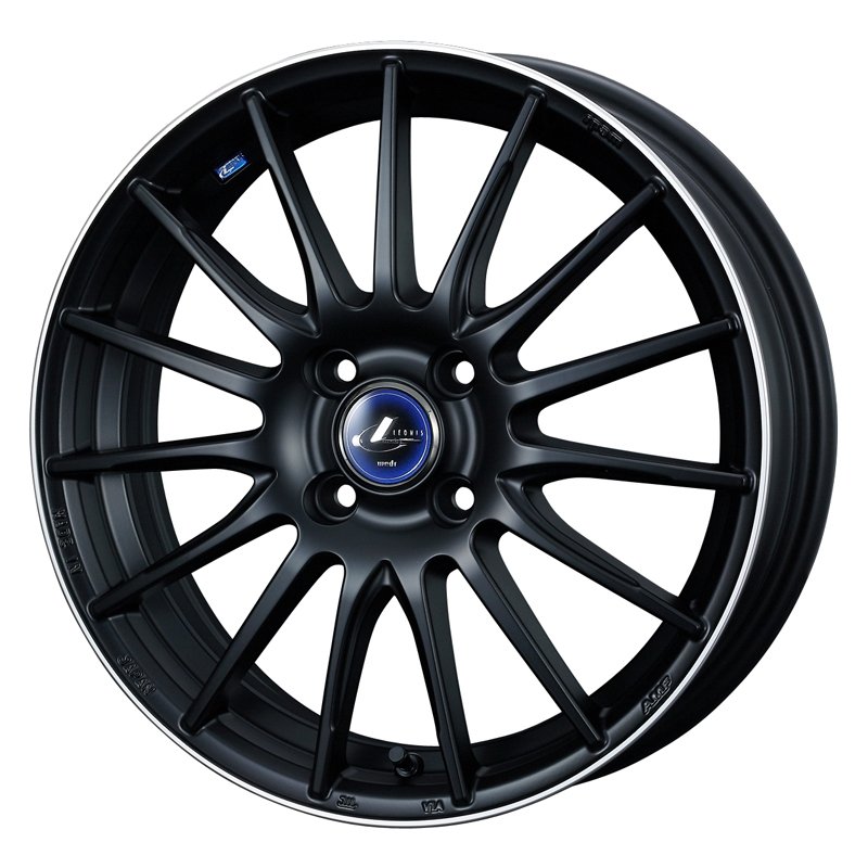 レオニス NAVIA05 1765+42 4H100 ﾏｯﾄﾌﾞﾗｯｸﾘﾑﾎﾟﾘｯｼｭ