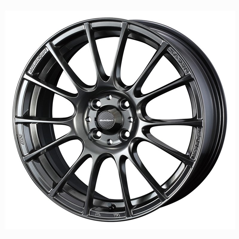 WedsSport SA-72R 1775+38 4H100 ﾊｲﾊﾟｰﾌﾞﾗｯｸｸﾘｱ 