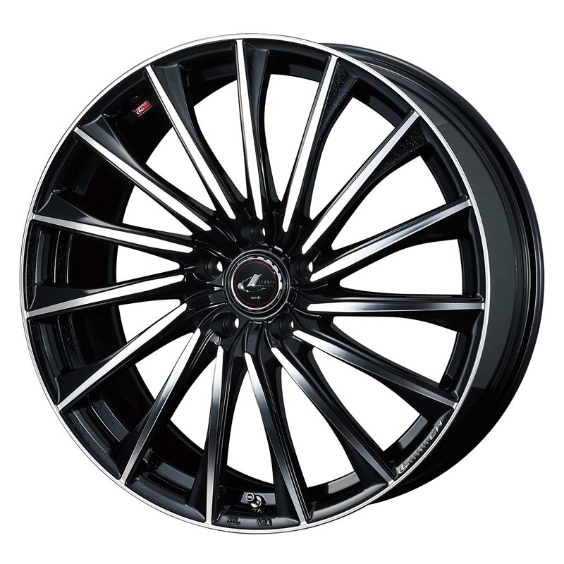 LEONIS CH 1770+47 5H100 ﾊﾟｰﾙﾌﾞﾗｯｸﾐﾗｰｶｯﾄ 