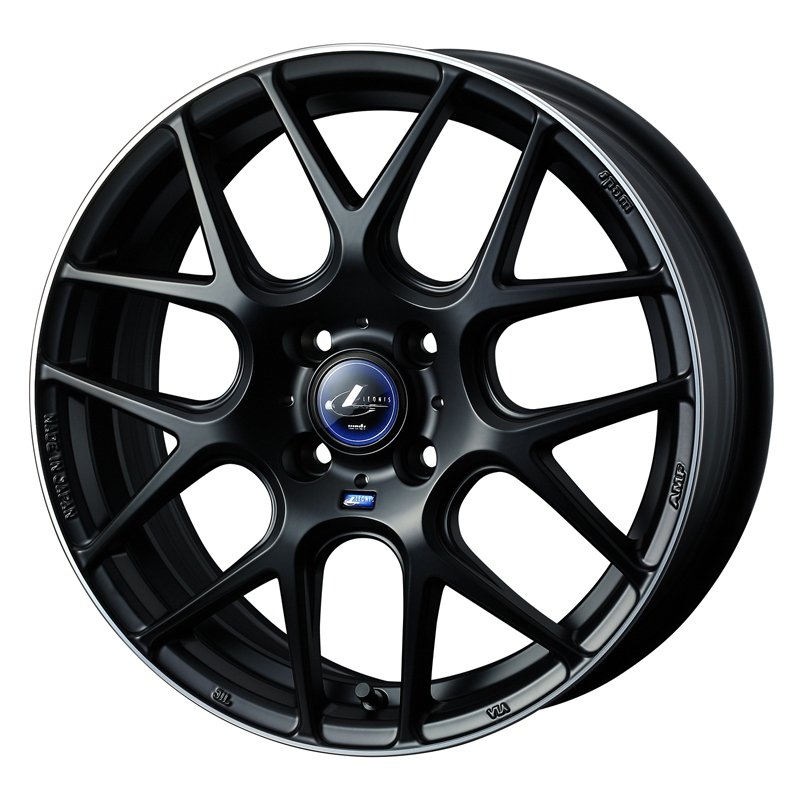 LEONIS NAVIA 06 1765+50 4H100 ﾏｯﾄﾌﾞﾗｯｸﾘﾑﾎﾟﾘｯｼｭ