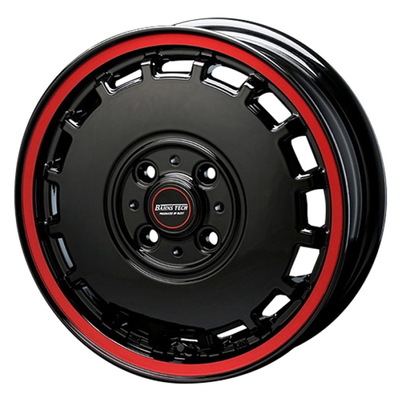 BAHNS TECH KT-STREAM 1240+43 4H100 ブラックレッドライン