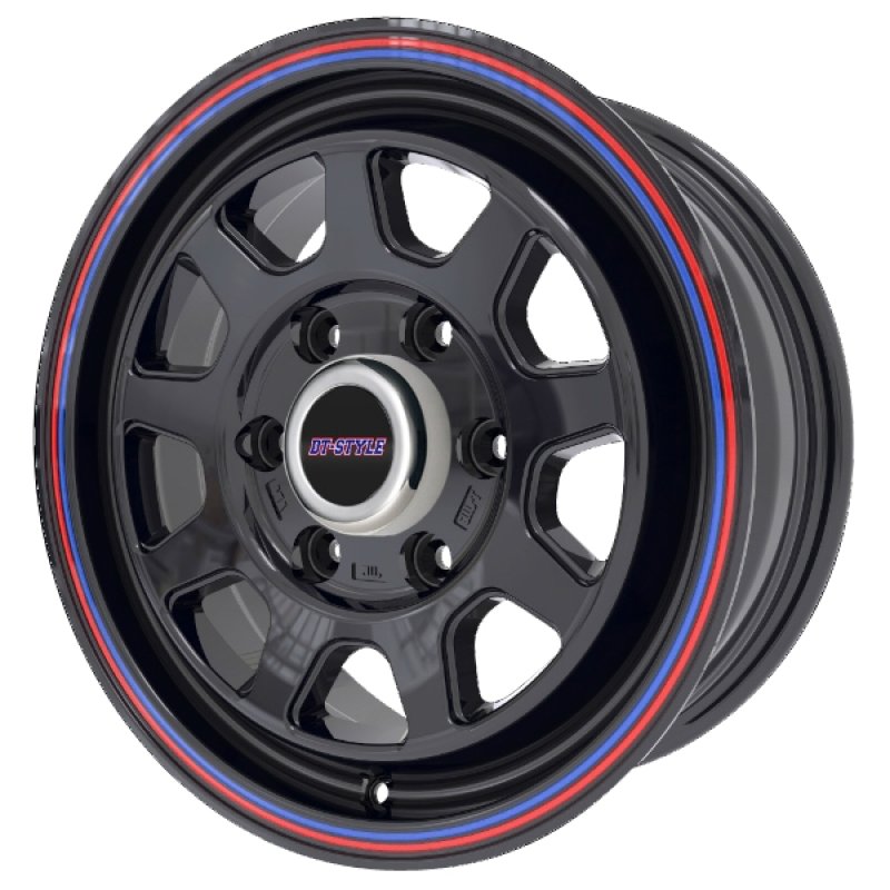 DT-STYLE 1665+38 6H139.7 ｸﾞﾛｽﾌﾞﾗｯｸ/ﾌﾞﾙｰﾚｯﾄﾞﾗｲﾝ  