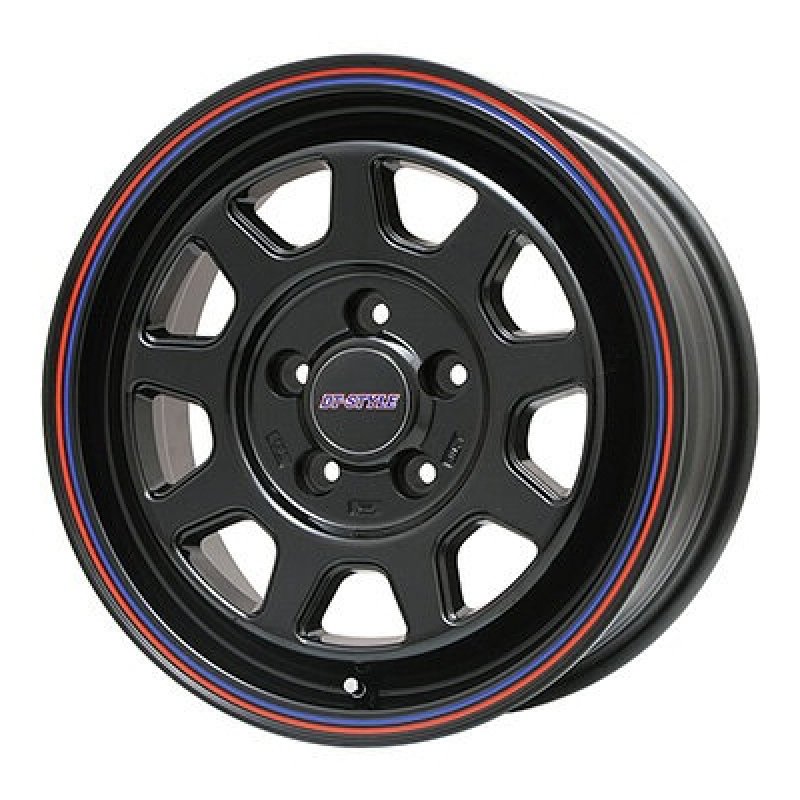 DT-STYLE 1670+38 5H114.3 ｸﾞﾛｽﾌﾞﾗｯｸ/ﾌﾞﾙｰﾚｯﾄﾞﾗｲﾝ  