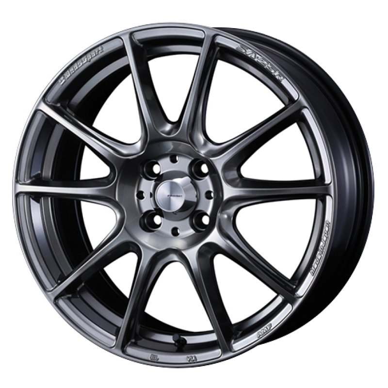 WedsSport SA-25R 1770+43 4H100 ﾌﾟﾗﾁﾅﾑｼﾙﾊﾞｰﾌﾞﾗｯｸ