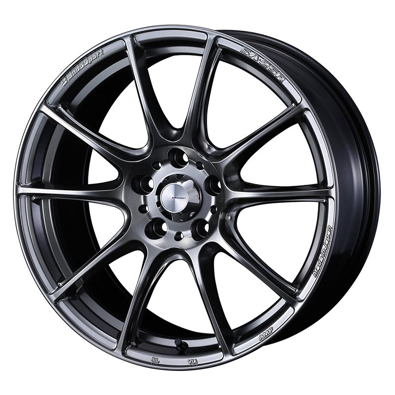 WedsSport SA-25R 1770+53 5H114.3 ﾌﾟﾗﾁﾅﾑｼﾙﾊﾞｰﾌﾞﾗｯｸ