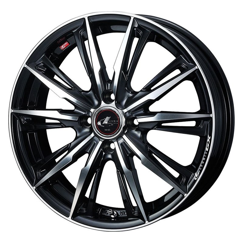 LEONIS GX 1650+45 4H100 ﾊﾟｰﾙﾌﾞﾗｯｸﾐﾗｰｶｯﾄ