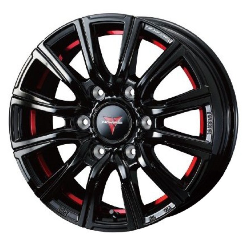 NOVARIS ROHGUE CB 1665+38 6H139.7 ﾋﾟｱﾉﾌﾞﾗｯｸ/ﾚｯﾄﾞﾗｲﾝ  