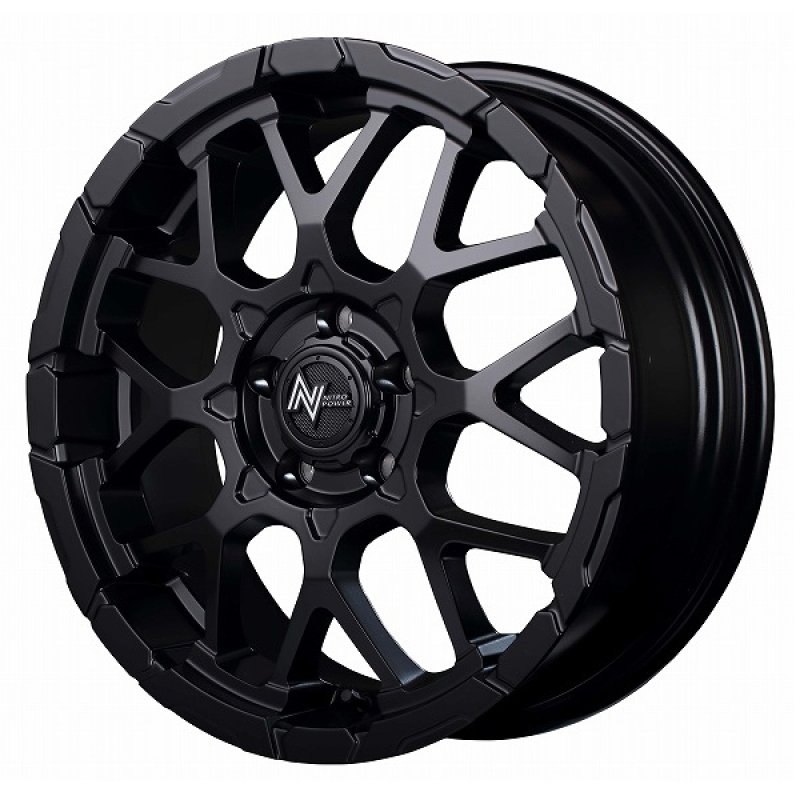 ナイトロパワー エムニーハチ　バレットエス 1670+40 5H114.3 ｾﾐｸﾞﾛｽﾌﾞﾗｯｸ