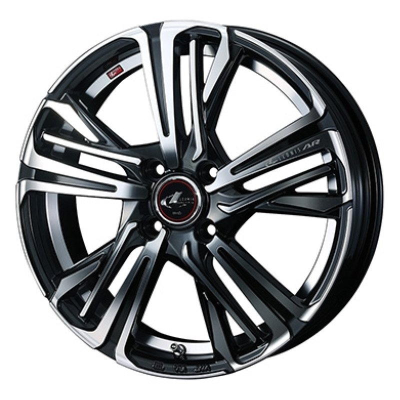 レオニス エーアール 1555+43 4H100 ﾊﾟｰﾙﾌﾞﾗｯｸ/ﾐﾗｰｶｯﾄ   