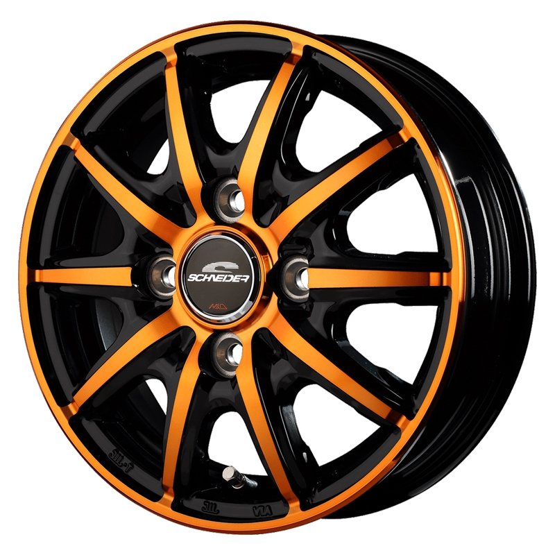 MID ホイールズ RX10-K 1445+45 4H100 ﾌﾞﾗｯｸﾎﾟﾘｯｼｭ/ｸﾘｽﾀﾙｵﾚﾝｼﾞｸﾘｱ