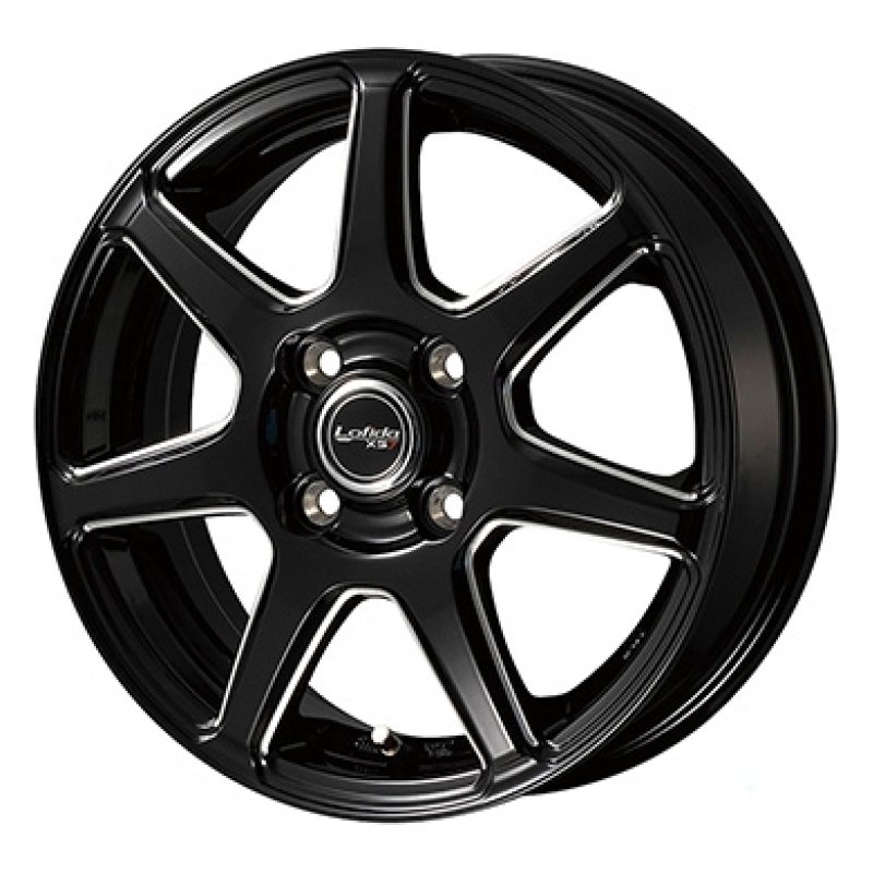 ダンロップ ロフィーダ XS7 1555+42 4H100 ｸﾞﾛｽﾌﾞﾗｯｸ/ﾐｰﾘﾝｸﾞ   