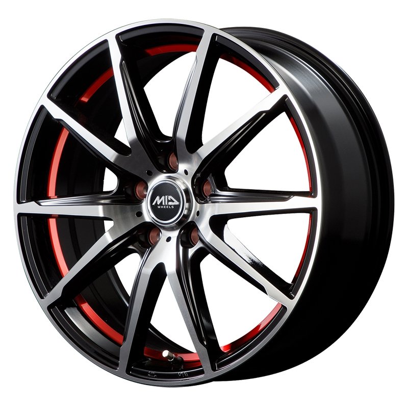 MIDホイールズ RX02 1870+48 5H114.3 ﾌﾞﾗｯｸﾎﾟﾘｯｼｭ/ｱﾝﾀﾞｰｶｯﾄﾚｯﾄﾞ