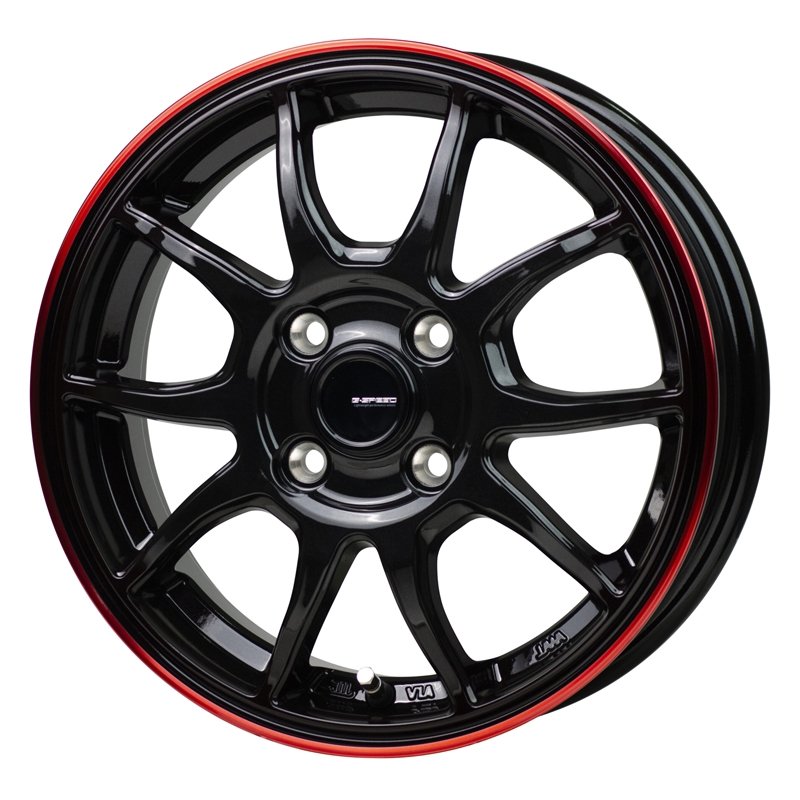 G-SPEED P06 1445+45 4H100 ﾌﾞﾗｯｸ/ﾚｯﾄﾞｸﾘｱ