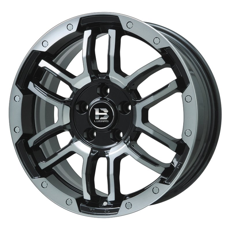 B-LUGNAS FRD 1770+35 5H110 ﾌﾞﾗｯｸﾎﾟﾘｯｼｭ/ﾌﾞﾗｯｸｸﾘｱ 