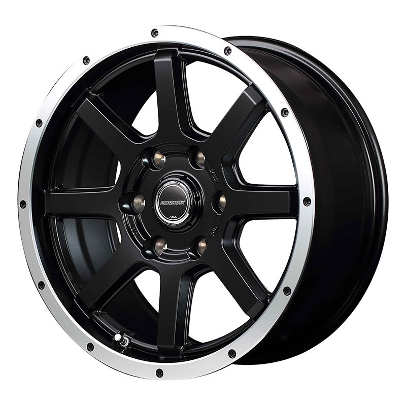 MIDホイールズ ロードマックス WF8 1555+45 6H139.7 ｾﾐｸﾞﾛｽﾌﾞﾗｯｸ+ﾌﾗﾝｼﾞ