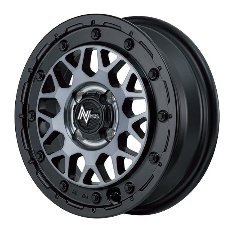 MID ナイトロパワー M29 スティンガー 1445+45 4H100 ｾﾐｸﾞﾛｽﾌﾞﾗｯｸｸﾘｱ