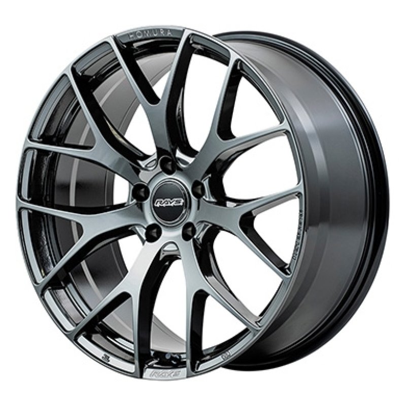 レイズ ホムラ 2×7FT 1980+38 5H120 ﾌﾞﾗｯｸｸﾛｰﾑｺｰﾃｨﾝｸﾞ