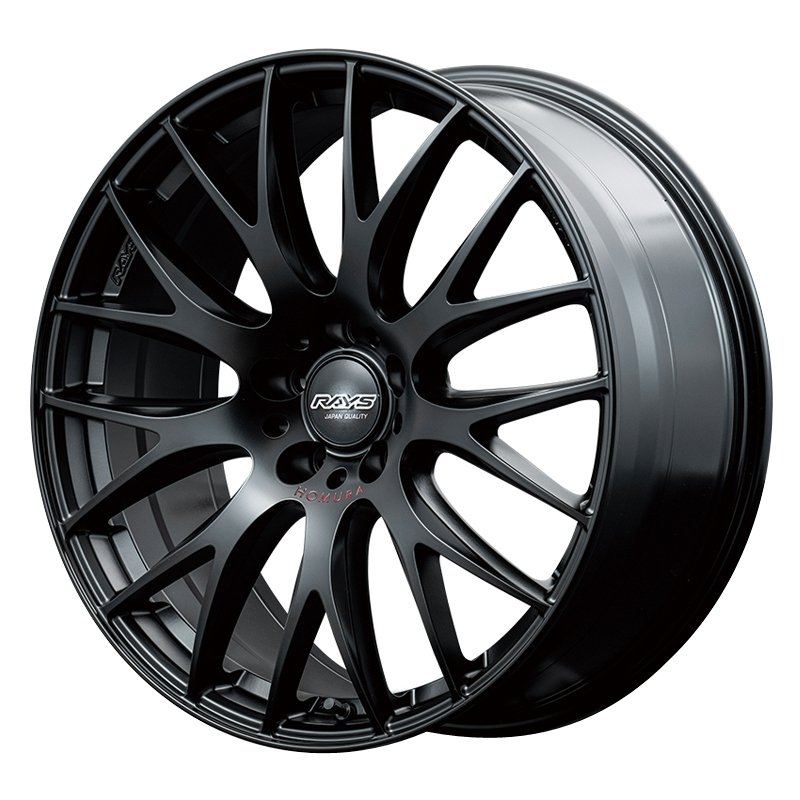 レイズ ホムラ 2×9PLUS 1980+42 5H120 ｾﾐｸﾞﾛｽﾌﾞﾗｯｸ/RAPﾚｯﾄﾞｸﾘｱ