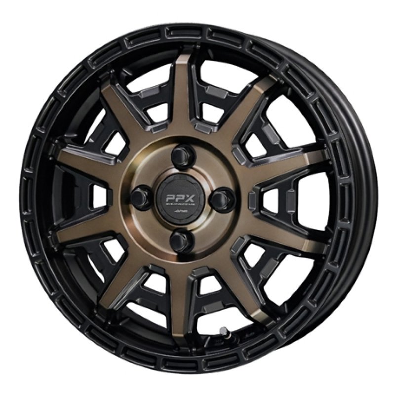 PPX D10X 1450+33 4H100 ﾌﾞﾗｯｸxﾎﾟﾘｯｼｭxﾏｯﾄﾌﾞﾛﾝｽﾞｸﾘｱ