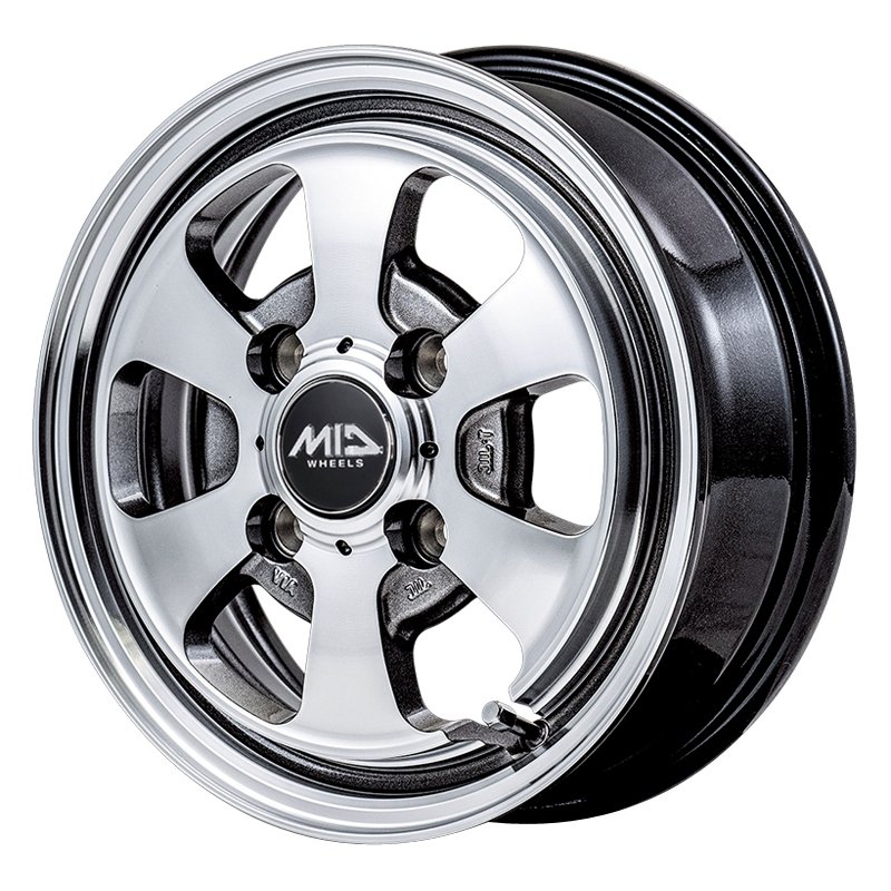 MIDホイールズ ガルシアダラス6 1240+42 4H100 ﾎﾟﾘｯｼｭﾗｲﾝｸﾞﾚｰ