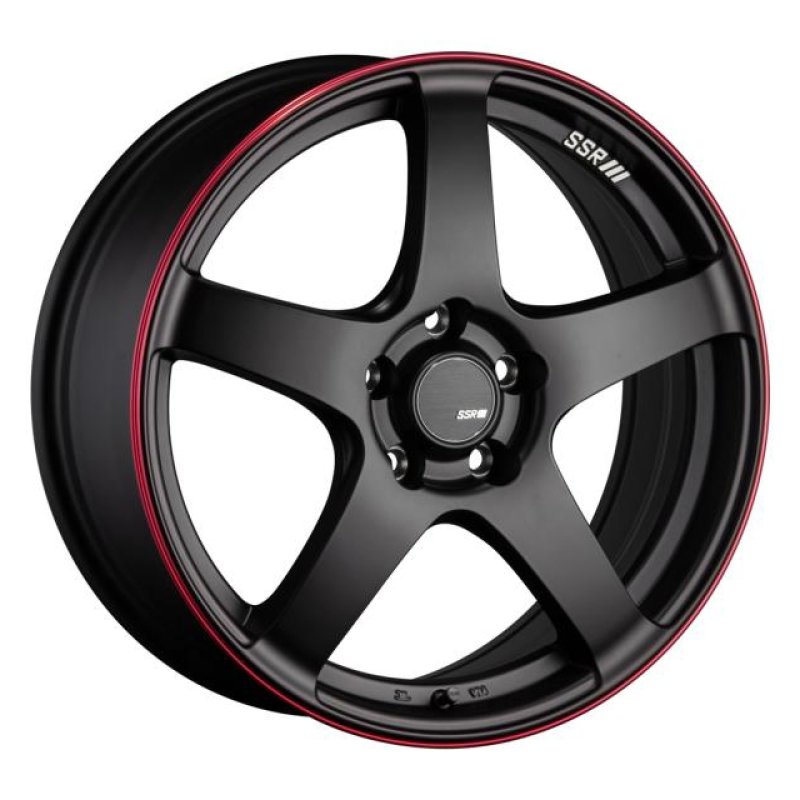 タナベ SSR GTV01 1770+50 5H114 ﾌﾗｯﾄﾌﾞﾗｯｸ/ﾚｯﾄﾞﾗｲﾝ