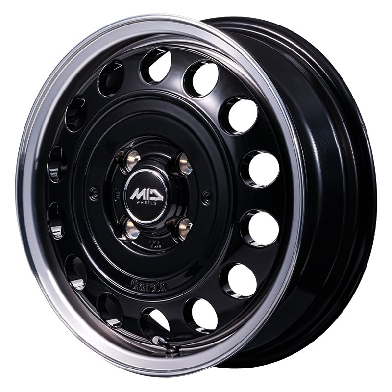 マルカ MIDホイールズ ガルシアシスコ Type2 1445+45 4H100 BK/RP