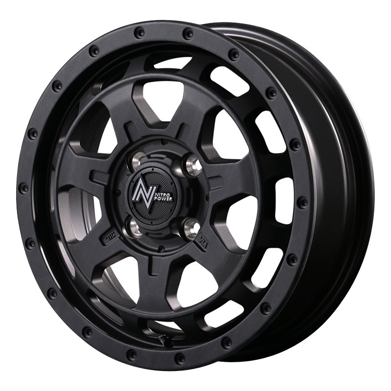 マルカ ナイトロパワー M7ファランクス 1445+45 4H100 バレルブラック