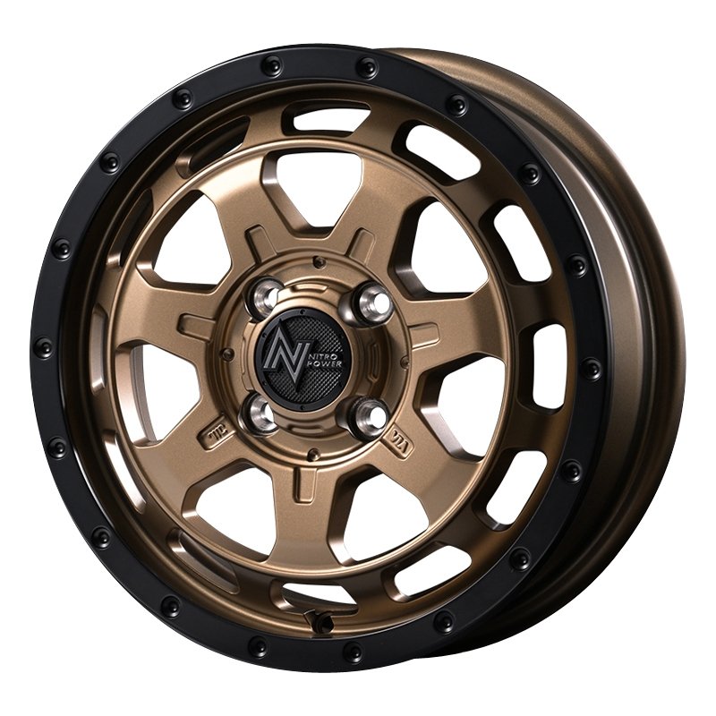 マルカ ナイトロパワー M7ファランクス 1445+45 4H100 マットBR/リムBK